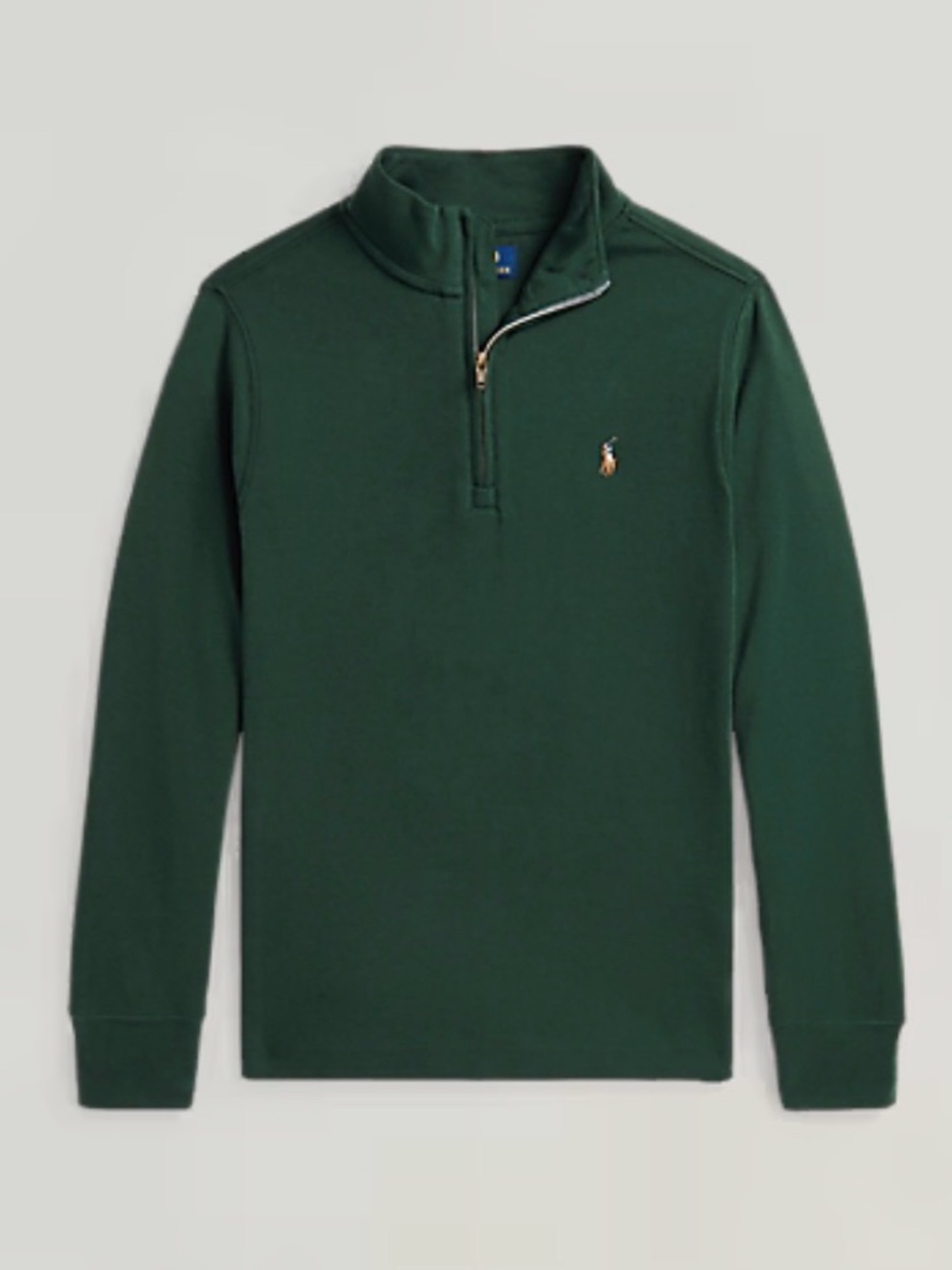 Polo by Ralph Lauren Kids Size 8/Small Forest Green Quarter Zip Pullover